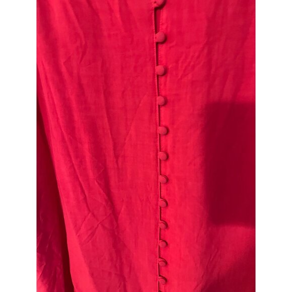 Torrid Harper Women's Size 2 2X Roll Tab Sleeves Hot Pink Button front New with - Picture 5 of 5